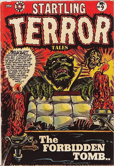 Startling Terror Tales Number Horror Comic Book