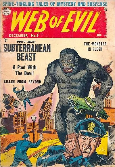 Web of Evil Number 9 Horror Comic Book