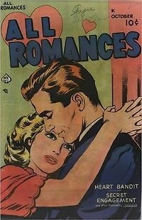 All Romances Number Love Romance Comic Book