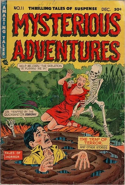 Mysterious Adventures Number Horror Comic Book