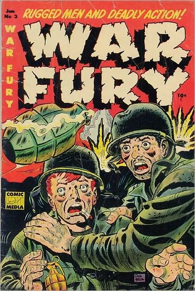 War Fury Number 3 War Comic Book