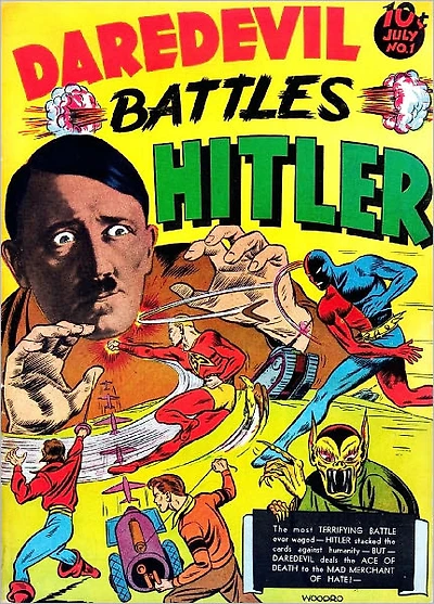 Daredevil Battles Hitler Superhero Comic Book