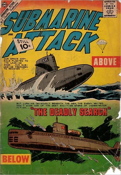 Submarine Attack Number War Comic Book