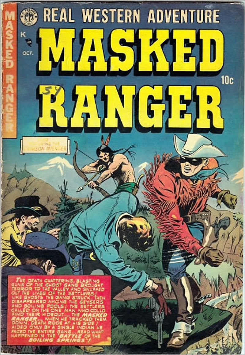 Masked Ranger Number 4 Western Comic Book