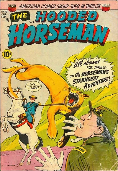The Hooded Horseman Number 19 Western Comic Book