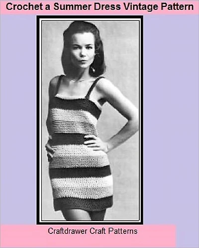 Crochet a Vintage Summer Dress Pattern - Summer Dress with Stripes