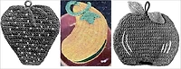 Frutas y verduras agarraderas a Crochet