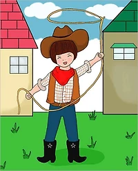 Cowboy Bobby and His Cow