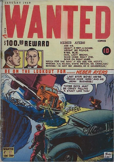 Wanted Comics Number Crime Comic Book