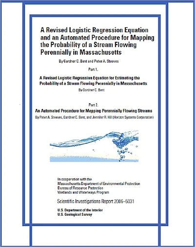 A Revised Logistic Regression Equation and an Automated Procedure for Mapping the Probability of a Stream Flowing Perennially in Massachusetts