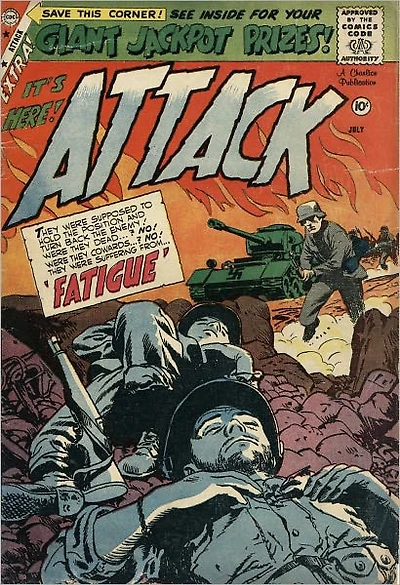 Attack Number 58 War Comic Book