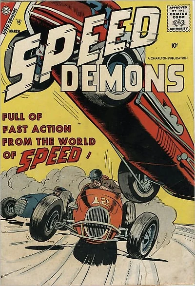 Speed Demons Number 10 Car Comic Book