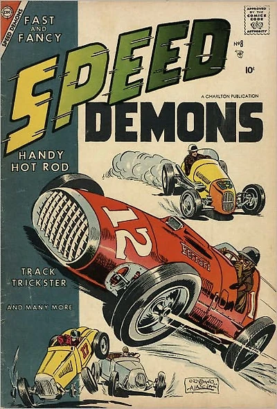 Speed Demons Number 8 Car Comic Book
