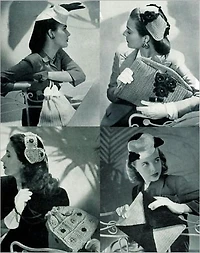 Crochet correspondant de chapeaux et de sacs à main