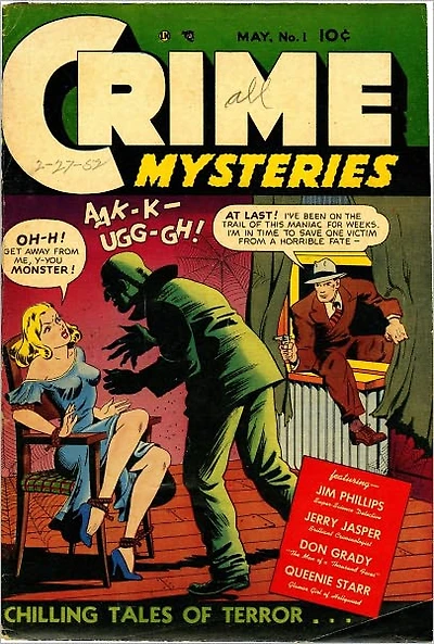 Crime Mysteries Number 1 Crime Comic Book