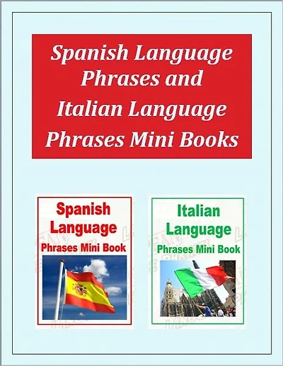 Spanish Language Phrases And Italian Language phrases Mini book