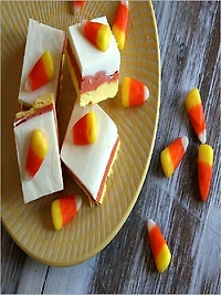 CANDY CORN FUDGE Recipe ~ SUPER EASY ~ Microwave ~ Layered BUTTERSCOTH & VANILLA