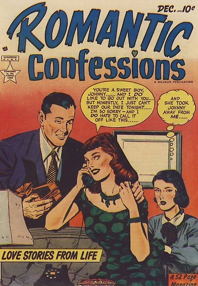 Romantic Confessions Number 3 Love Comic Book