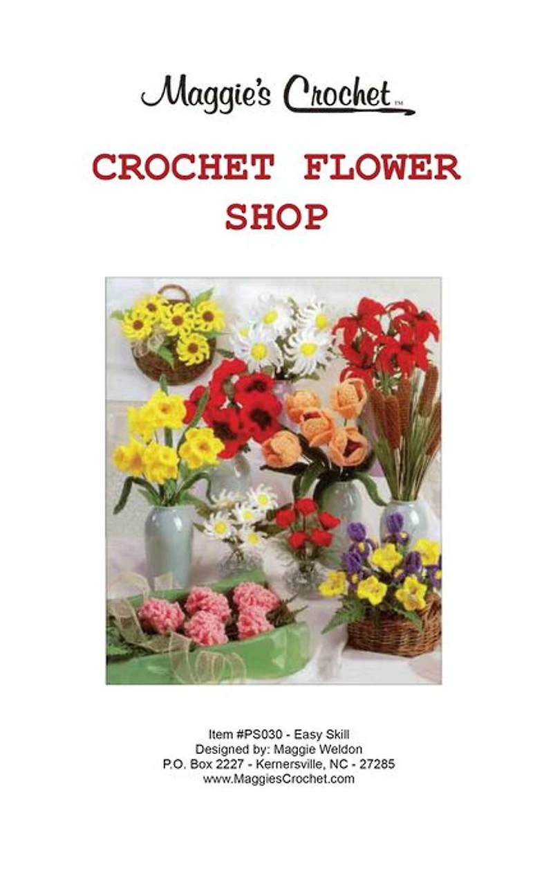 Crochet Pattern Flower Shop PS030