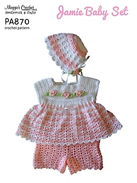 PA870-R Jamie Baby Set Crochet Pattern