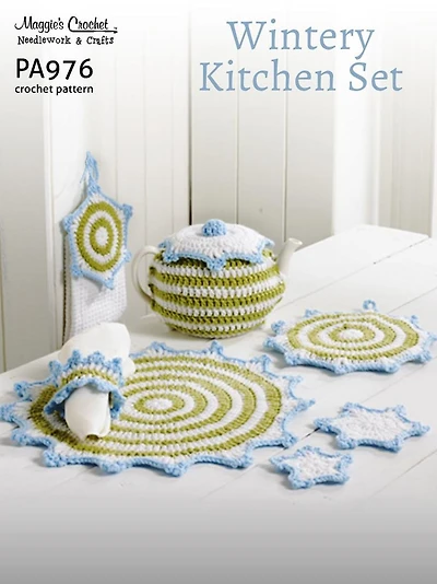 PA976-R Wintery Kitchen Set Crochet Pattern