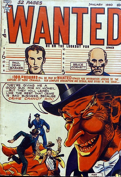 Wanted Comics Number Crime Comic Book
