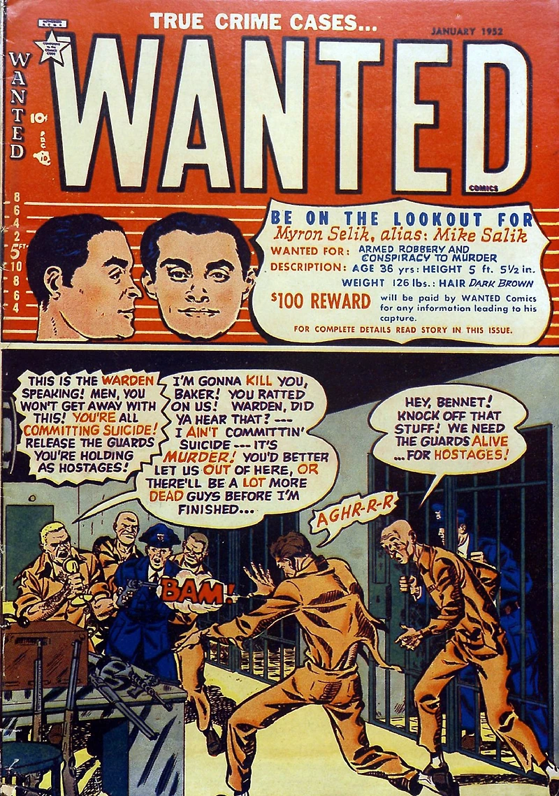 Wanted Comics Number 44 Crime Comic Book