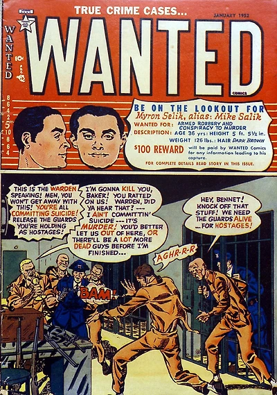 Wanted Comics Number 44 Crime Comic Book