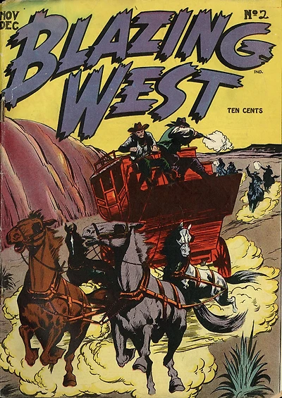 Blazing West Number 2 Western Comic Book
