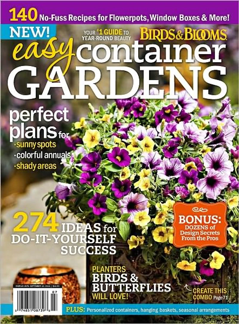 Birds and Blooms Easy Container Gardens