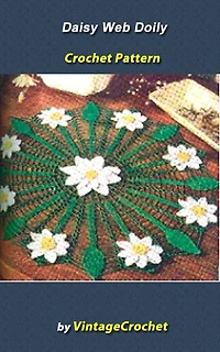 Daisy Web Doily Vintage Crochet Pattern eBook