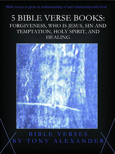 5 Bible Verse Books: Forgiveness, Who is Jesus, Sin and Temptation, Holy Spirit, and Healing