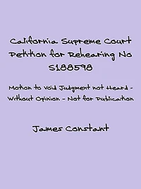 California Supreme Court Petition No S188598