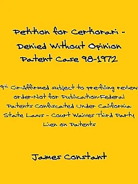 Petition for Certiorari Denied Without Opinion: Patent Case 98-1972.