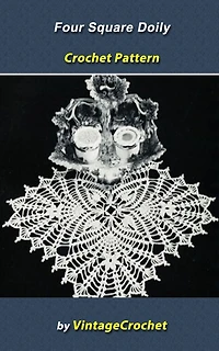 Four Square Doily Vintage Crochet Pattern