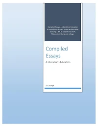 Compiled Essays: A Liberal Arts Education
