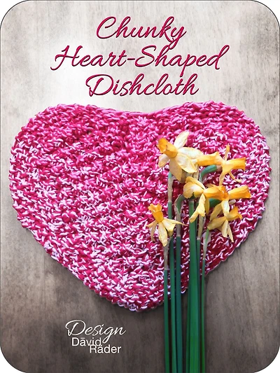 Chunky Heart-Shaped Knitted Washcloth Knitting Instructions