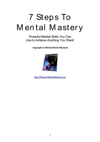 7 Steps To Mental Mastery