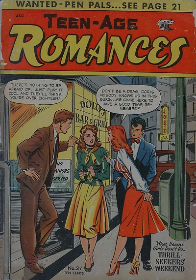 Teen Age Romances Number 37 Love Comic Book