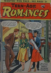 Teen Age Romances Number 37 Love Comic Book