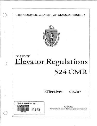 Massachusetts Elevator Code