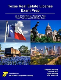 Texas Real Estate License Exam Prep: All-in-One Review and Testing to Pass Texas' Pearson Vue