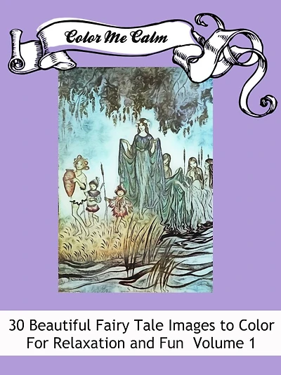 Color Me Calm 30 Arthur Rackham Fairy Tale Design Patterns Coloring Book for Adults To Print
