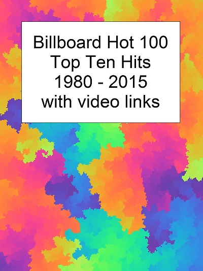 Billboard Top Ten Hits 1980-2015 with Youtube Links