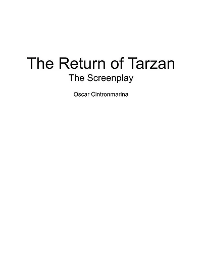 The Return of Tarzan: Screenplay
