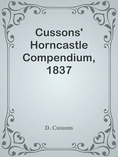 Cussons' Horncastle Compendium, 1837