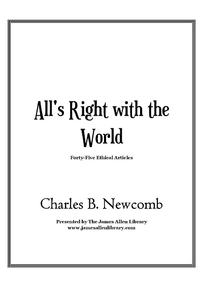 All's Right with the World