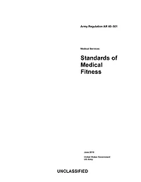Army Regulation AR 40-501 Medical Services: Standards of Fitness June 2019