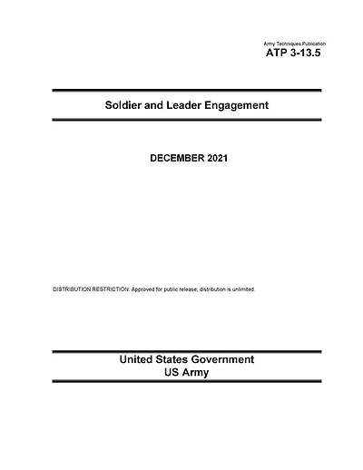 Army Techniques Publication ATP 3-13.5 Soldier and Leader Engagement December 2021