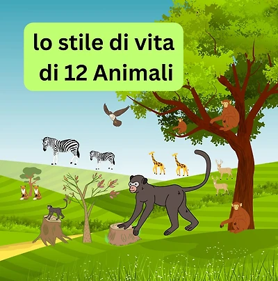 Lo stile di vita 12 animali: conoscere la quotidiana e il percorso animali dal cibo, sonno, divertimento altro ancora